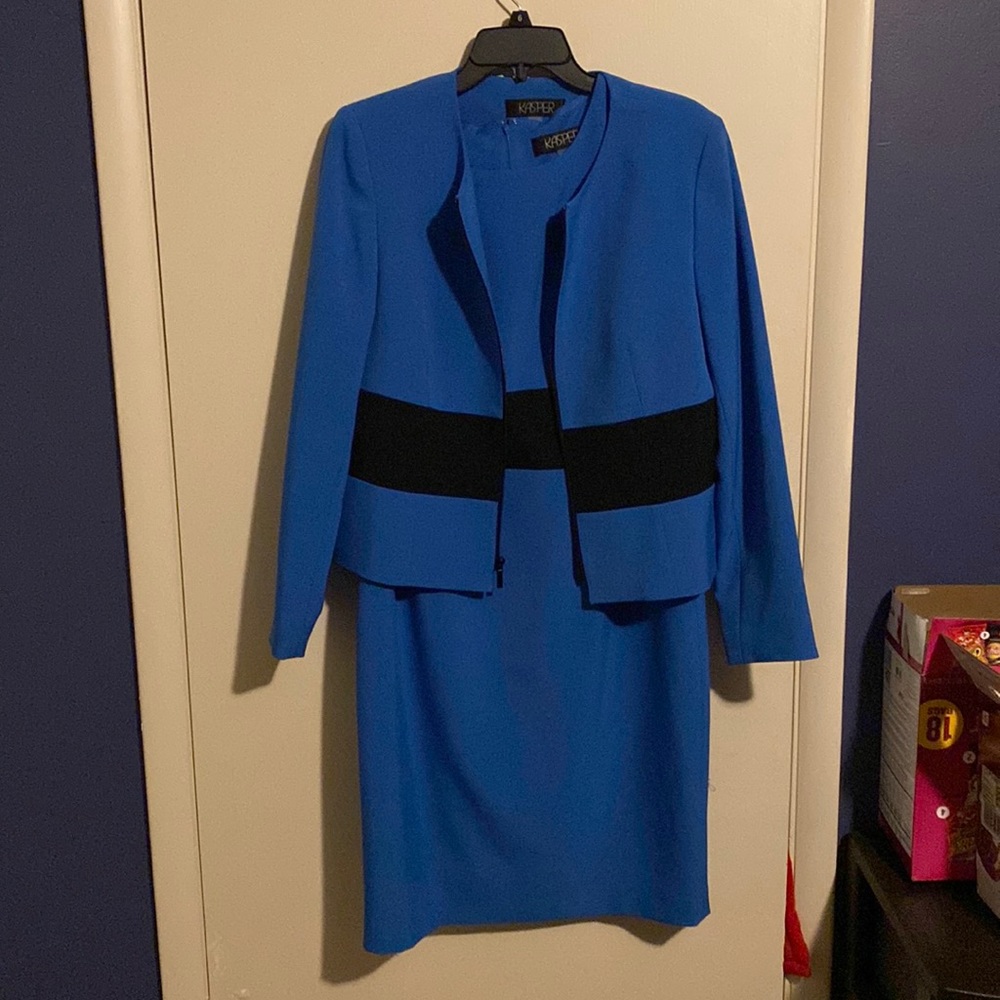 Beautiful blue dress and matching blazer sz 10